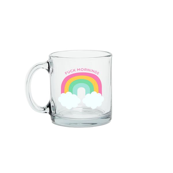 Fuck Mornings Glass Mug - Thumbnail 2