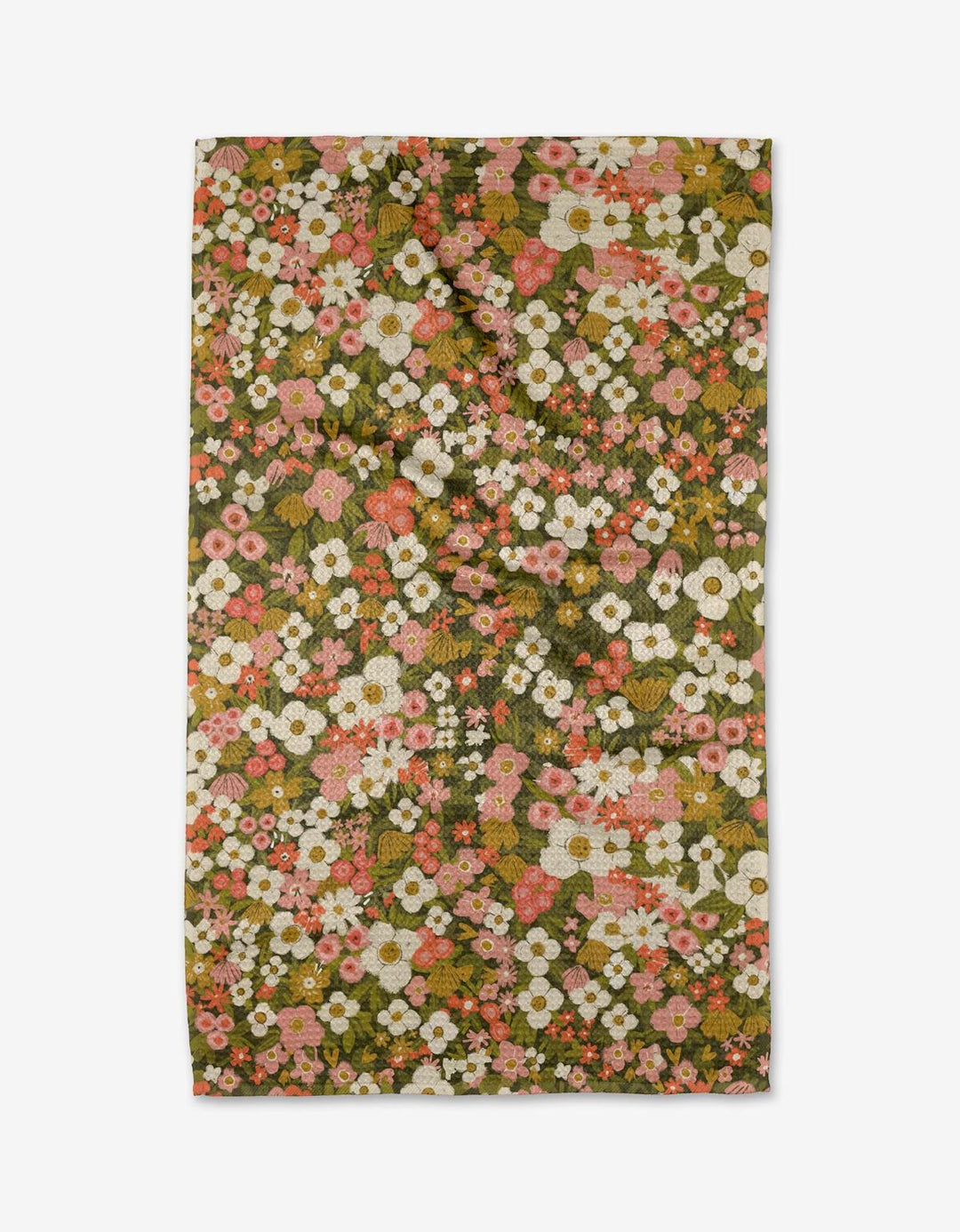 Floral patterned fabric swatch on a white background