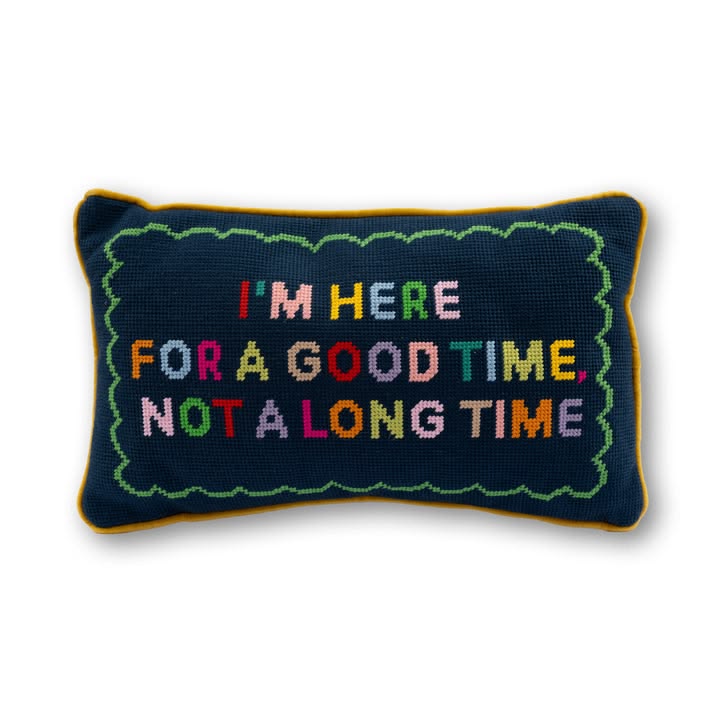 Good Time Needlepoint Pillow - Furbish Studio - Hank & Sylvie's