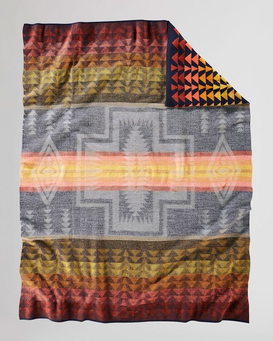 Harding Navy Knit Throw