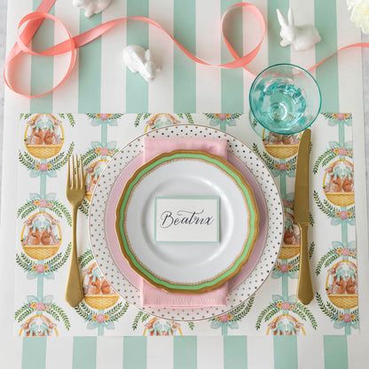 Laurel Bunny Baskets Paper Placemat
