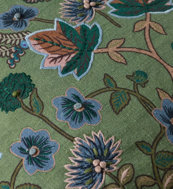 Maple Embroidered Pillow