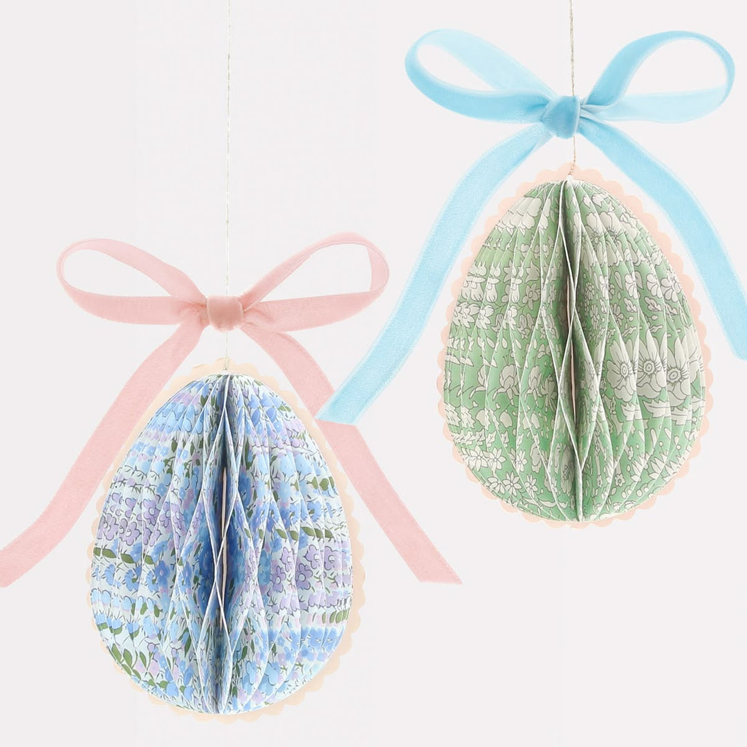 Meri Meri x Liberty Paper Honeycomb Egg Decorations