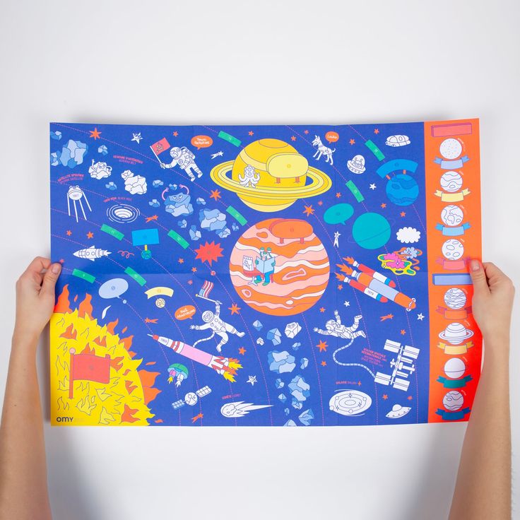 OMY School Solar System Poster + Stickers