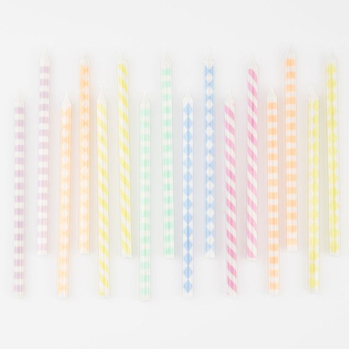 Pastel Patterned Candles