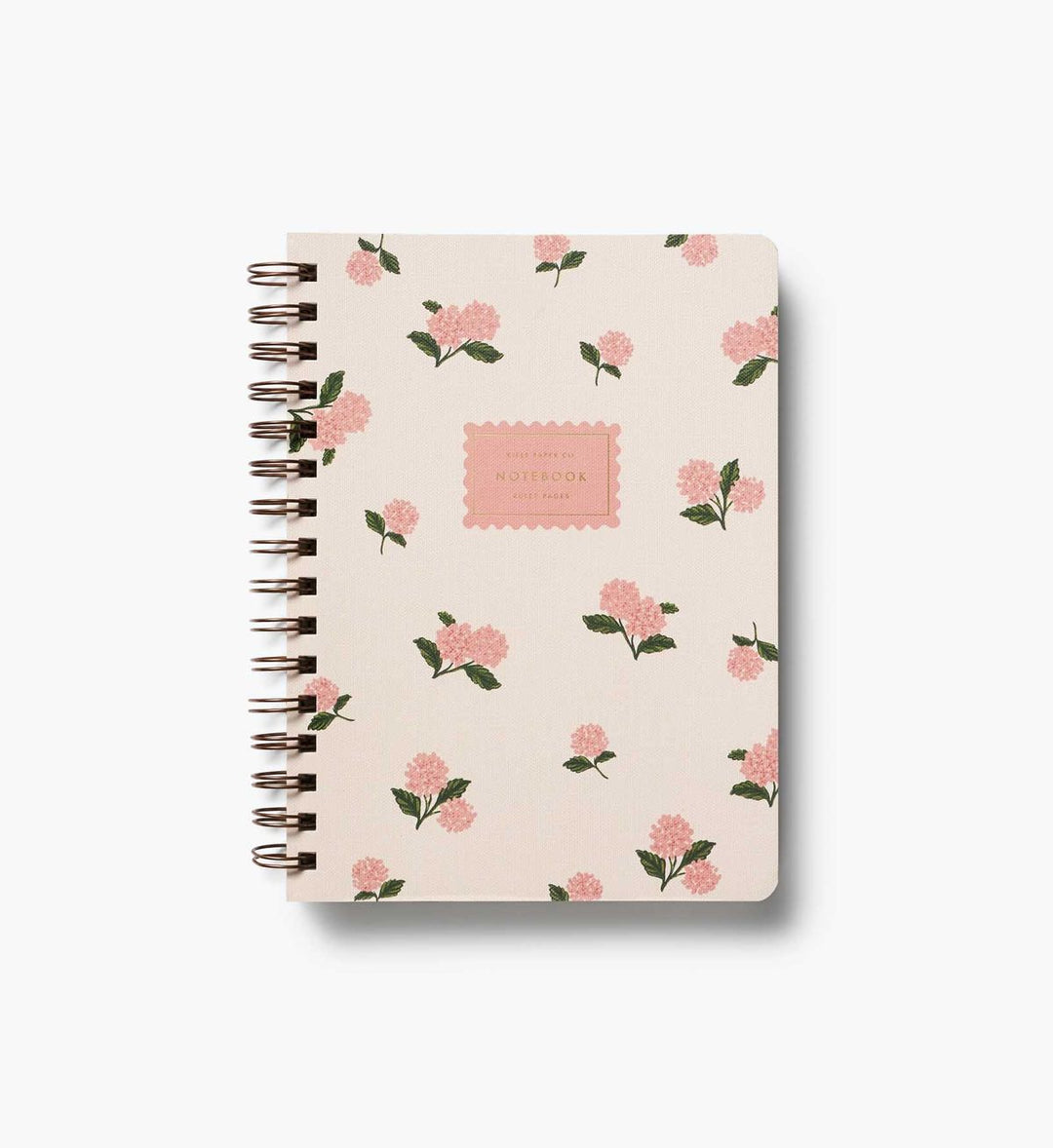 Notebook with floral pattern on a white background