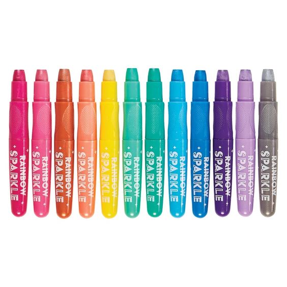 Rainbow Sparkle Watercolor Gel Crayons - Set of 12