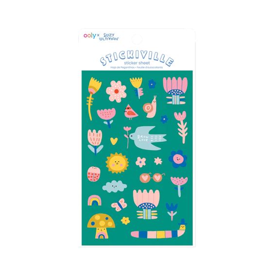 Hank & Sylvie's - Stickiville Stickers: Garden of Love - Ooly