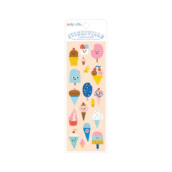 Hank & Sylvie's - Stickiville Stickers: Ice Cream - Ooly