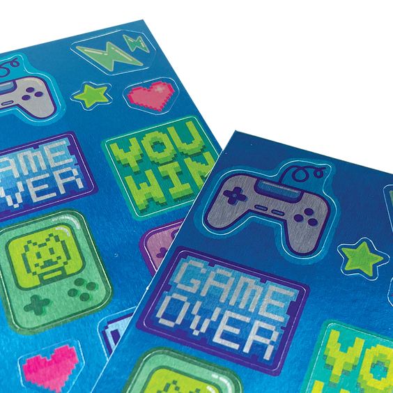 Hank & Sylvie's - Stickiville Stickers: Pixel Gamer - Ooly