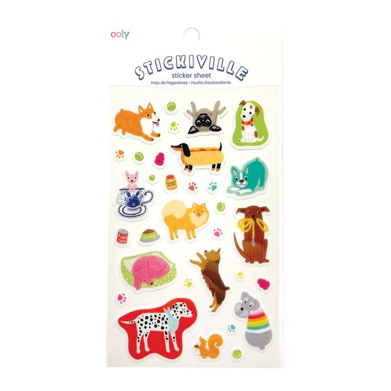 Hank & Sylvie's - Stickiville Stickers: Quirky Dogs - Ooly