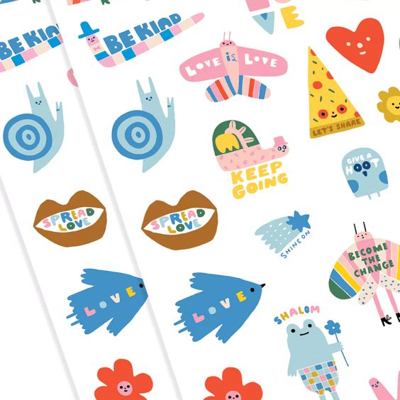 Hank & Sylvie's - Stickiville Stickers: Mini Mantra - Ooly