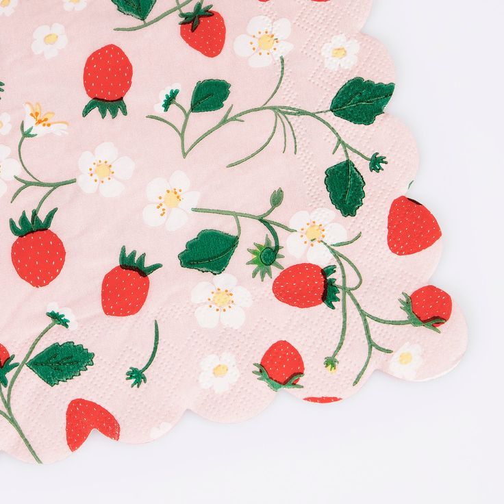 Strawberry Pattern Large Napkins