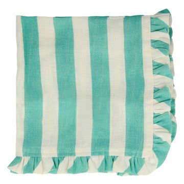 Stripe Ruﬄe Fabric Napkins