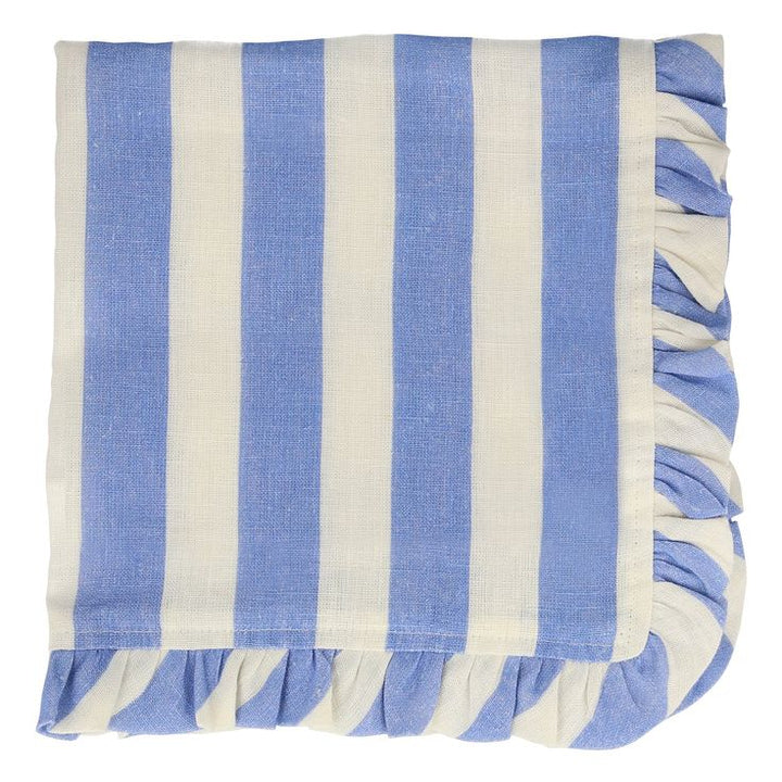 Stripe Ruﬄe Fabric Napkins