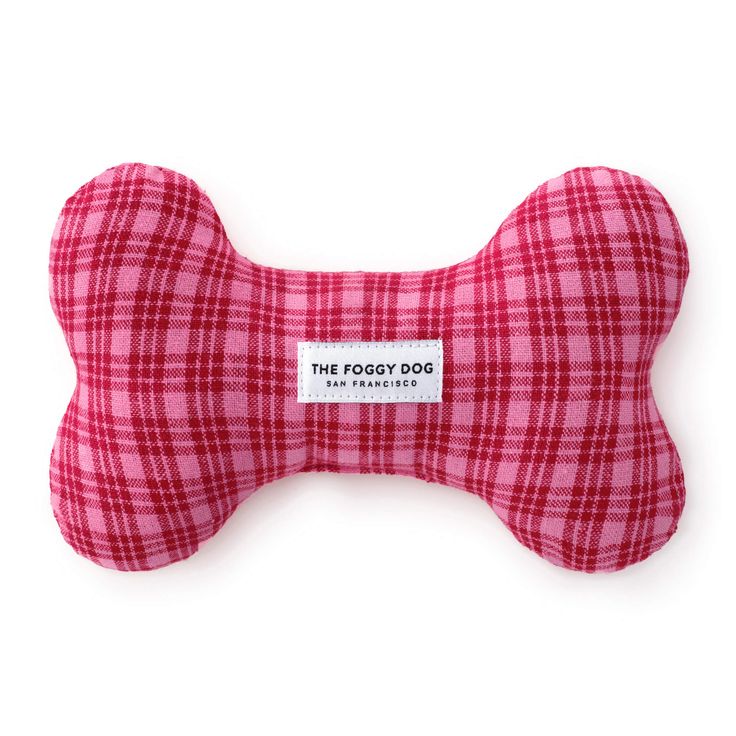 TFD Katherine Plaid Dog Squeaky Toy