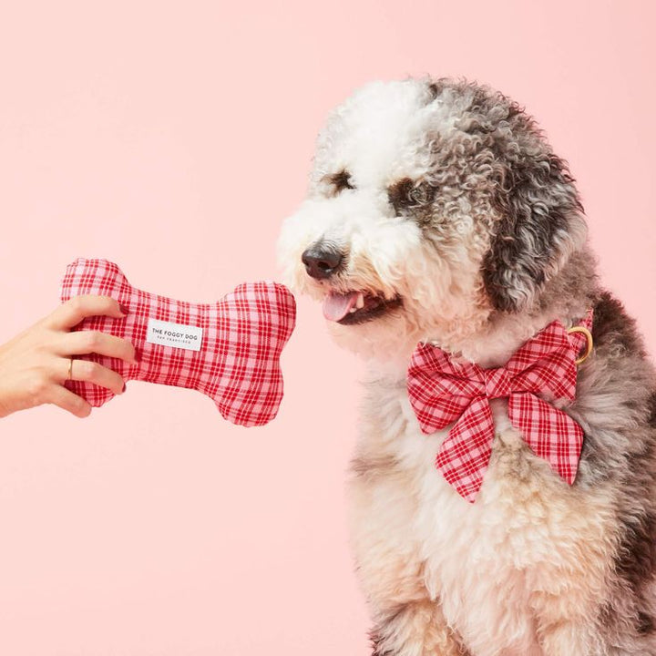 TFD Katherine Plaid Dog Squeaky Toy