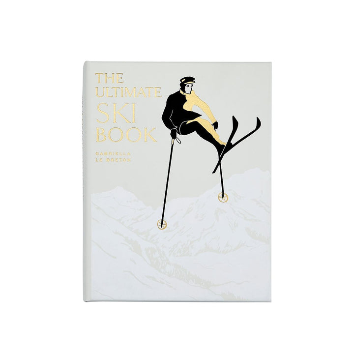 Book titled 'The Ultimate Ski Book' with a skier illustration on a white background