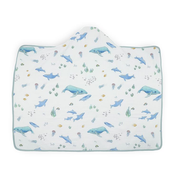 Toddler Hooded Towel - Whales