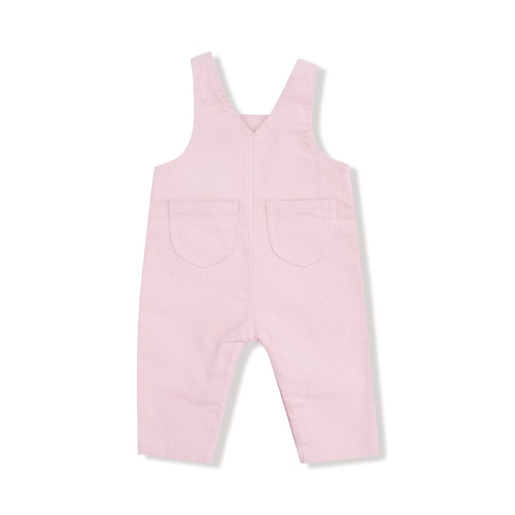 Pink overalls on a white background