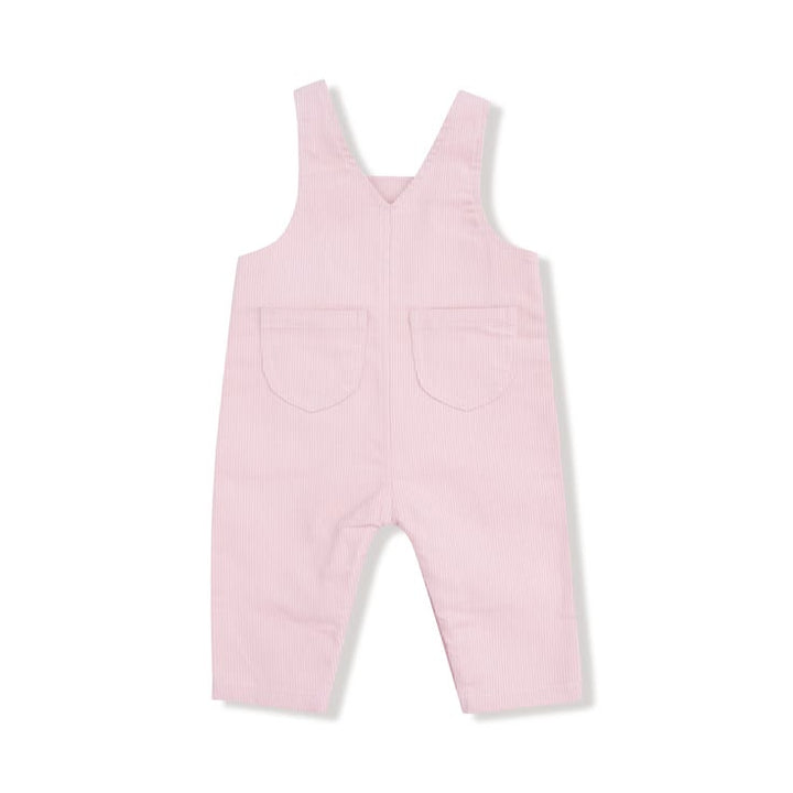 Pink overalls on a white background