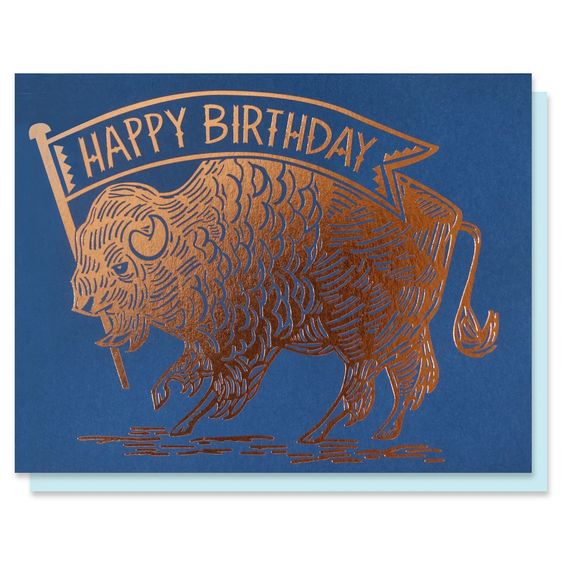 Hank & Sylvie' s- Birthday Buffalo Greeting Card