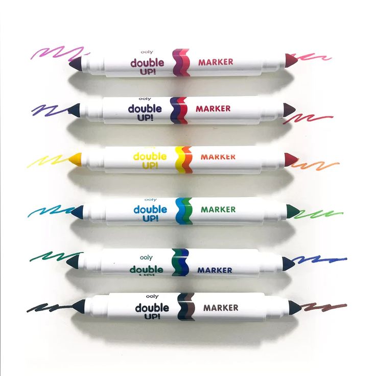 Hank & Sylvie's - Double Up! Double-Ended Markers - Set of 6 - Ooly