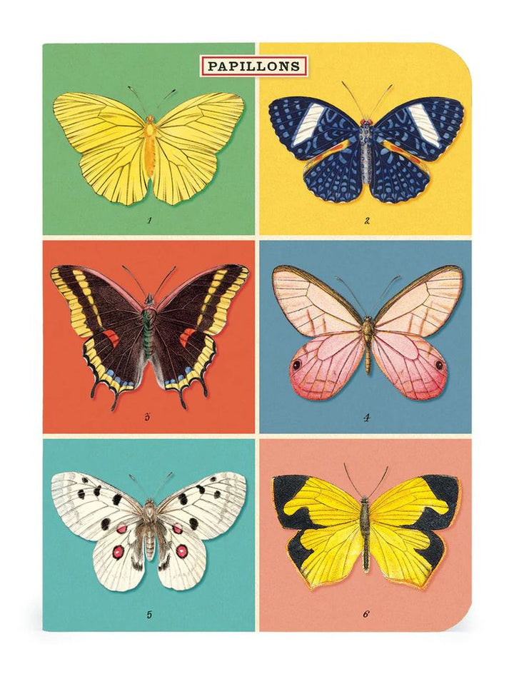 Hank & Sylvie's - 3 Mini Assorted Notebooks: Butterflies -Cavallini Co