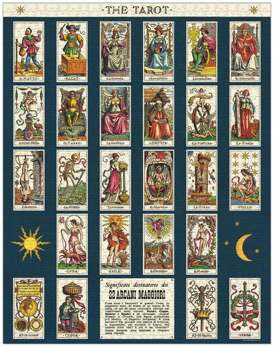 Tarot Vintage 1000 Piece Puzzle - Cavallini & Co.