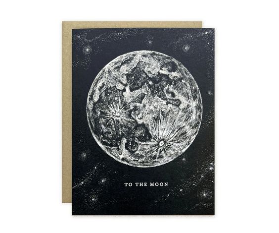 To The Moon Greeting Card - Hank & Sylvie's 