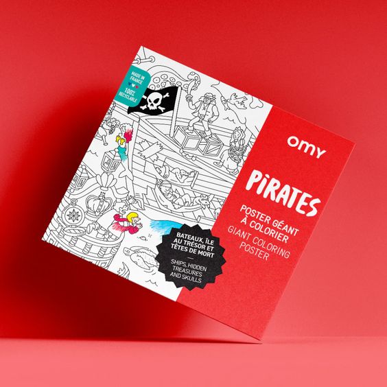 Giant Coloring Poster - Pirates - Omy