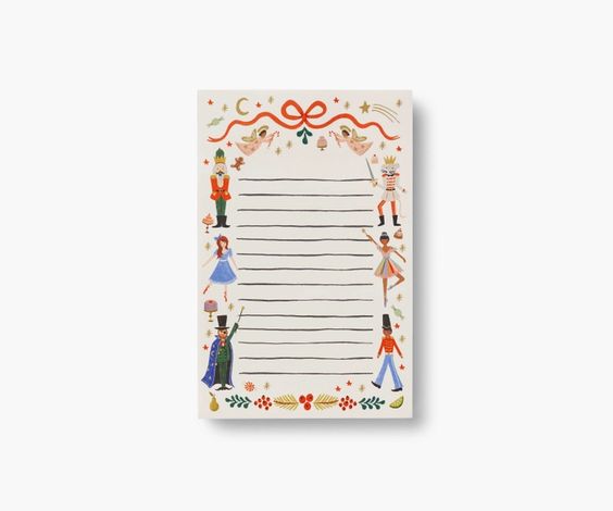 Nutcracker Lined Notepad - Rifle Paper Co.