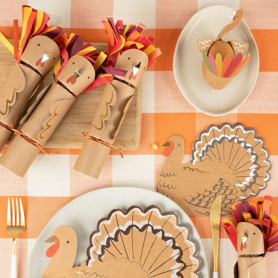 Turkey Paper Plates - Meri Meri