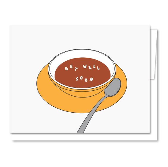 Get Well Soup-er Soon Card