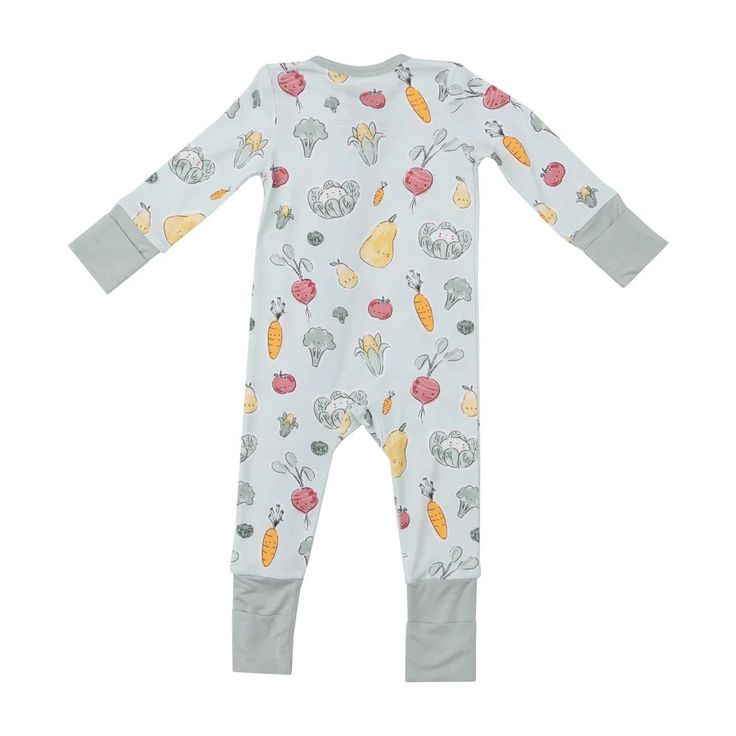 Watercolor Baby Veggie 2Way Zipper Romper-Angel Dear - Hank & Sylvie's