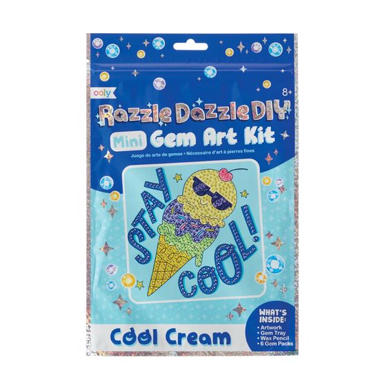 Hank & Sylvie's - Razzle Dazzle DIY Gem Art Kit - Cool Cream - Ooly