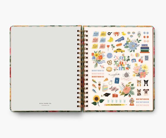 2025 Roses 17-Month Academic Hardcover Spiral Planner