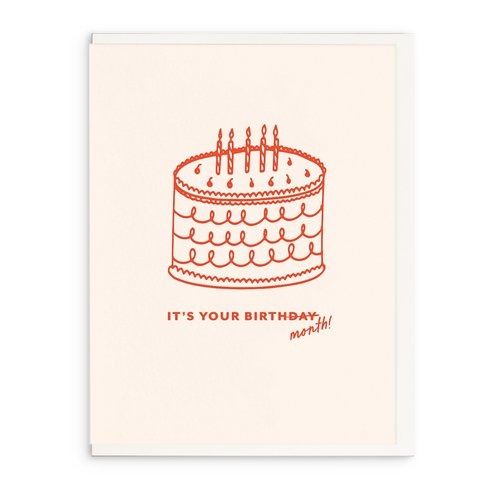 Birth Month - Letterpress Birthday Greeting Card - Hank & Sylvie's 