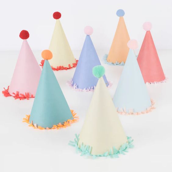 Large Party Hats - Solid Colors - Meri Meri