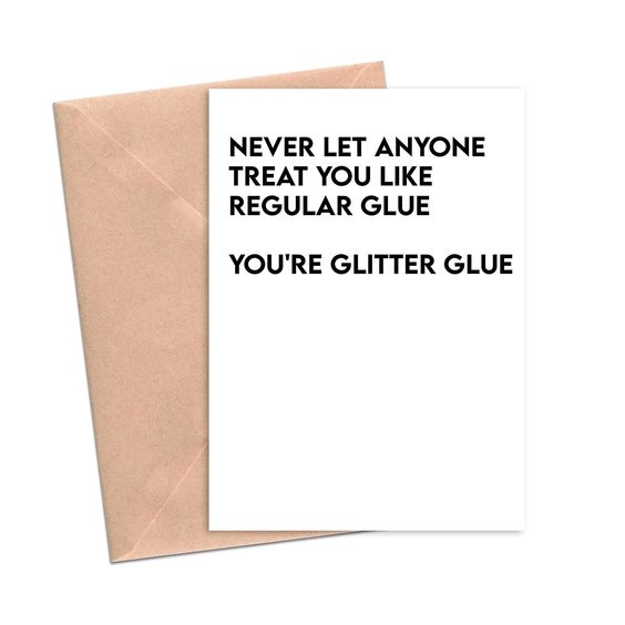 Glitter Glue Friendship Greeting Card - Hank & Sylvie's 