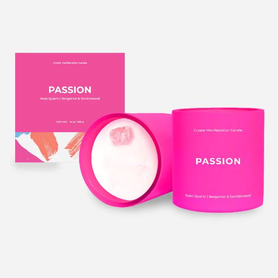 Passion Crystal Manifestation Candle - Jill & Ally