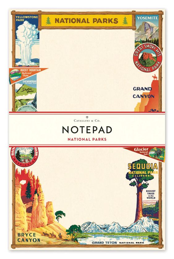 Hank & Sylvie's - National Parks Notepad - Cavallini & Co.