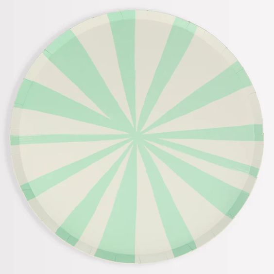 Mint Stripe Dinner Plates - Meri Meri