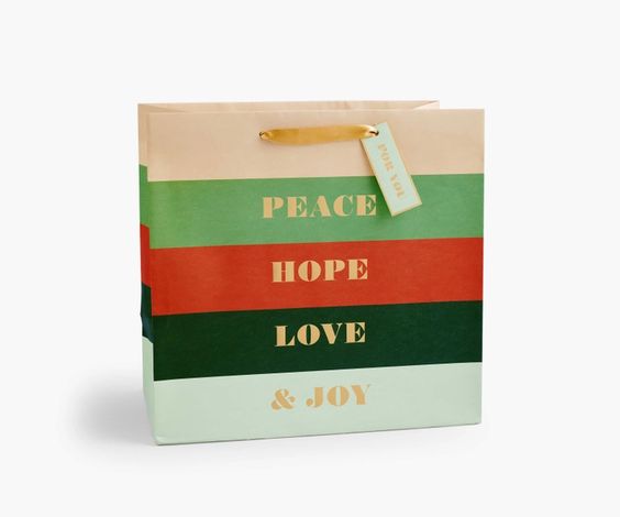 Peace & Joy Large Gift Bag - Rifle Paper Co.