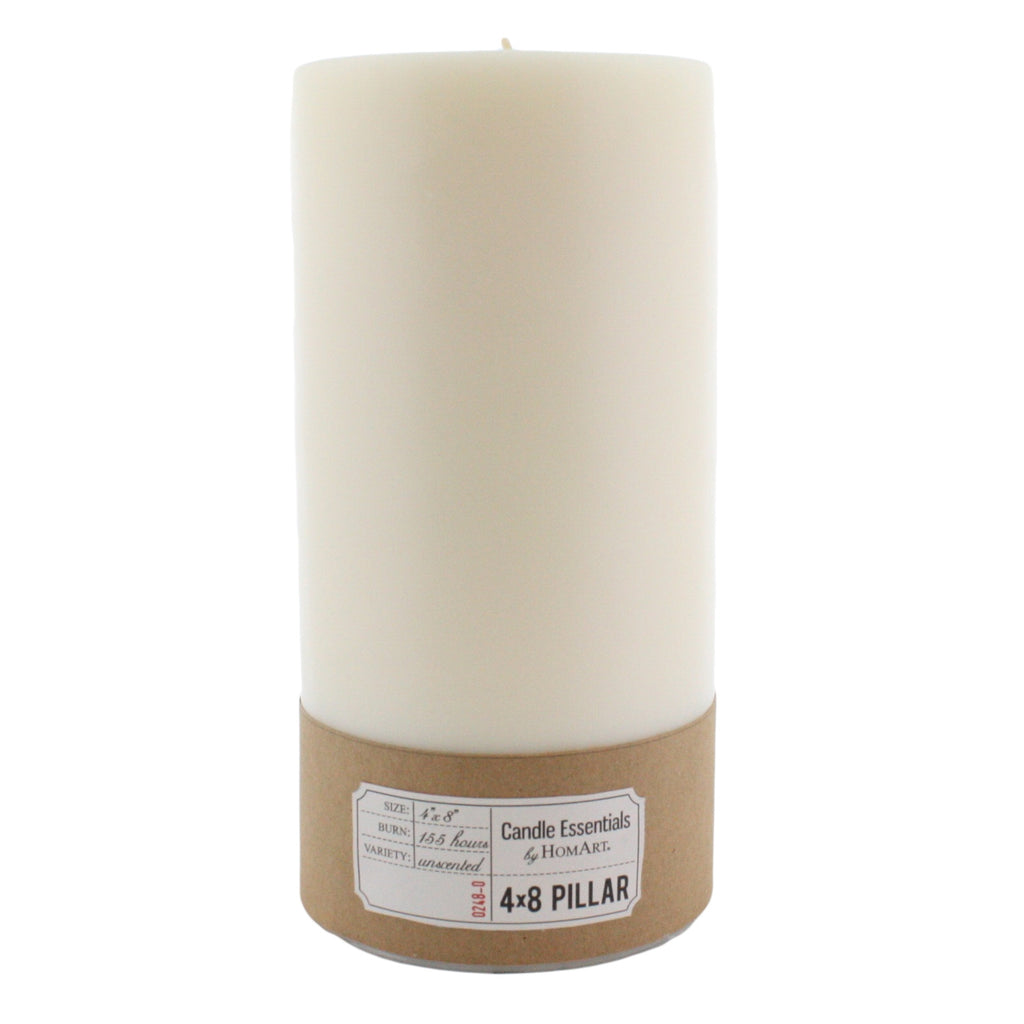 4 X 8 Pillar Candle - Ivory
