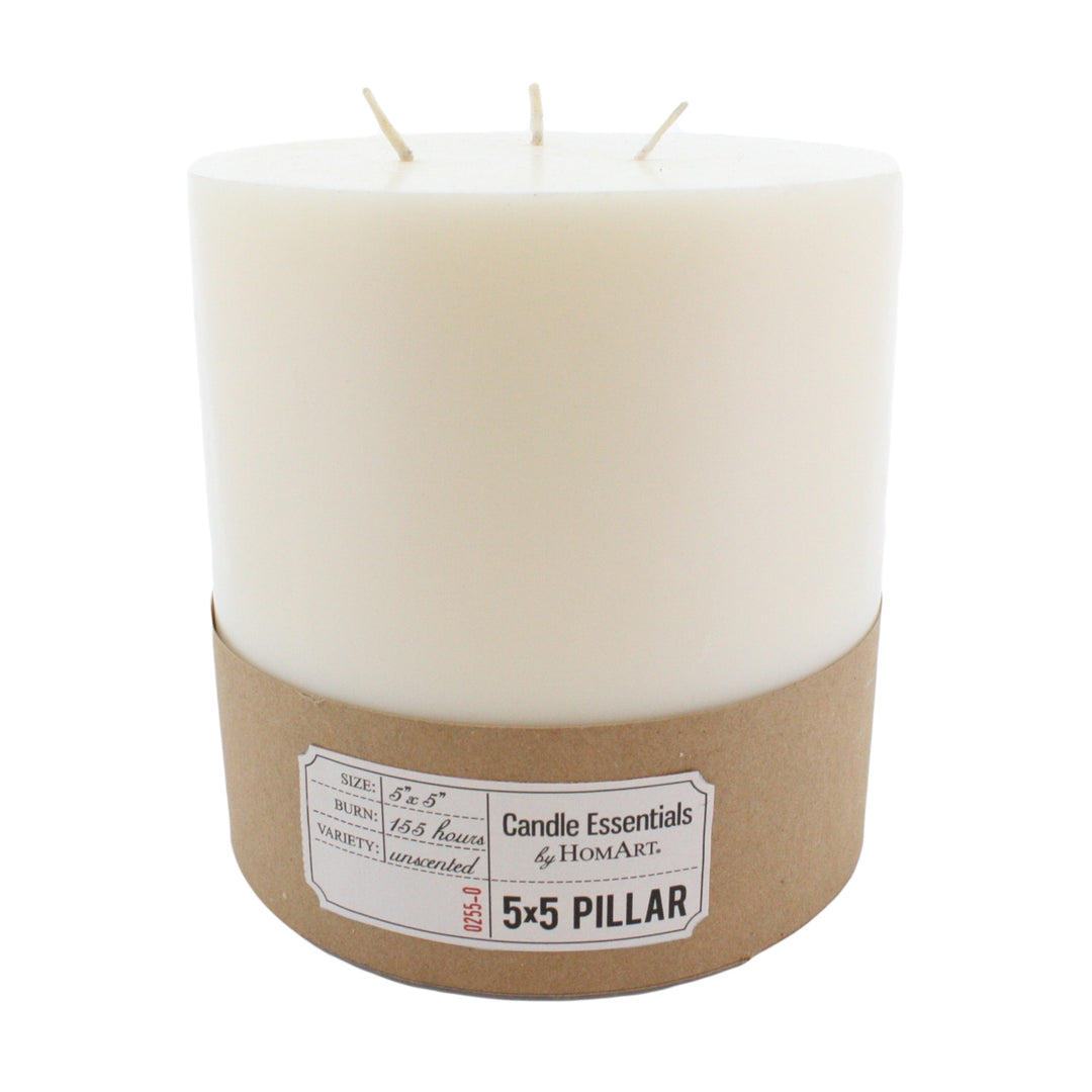 5 X 5 Pillar Candle - Ivory