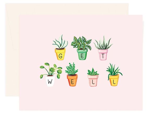 Get Well Plants Greeting Card