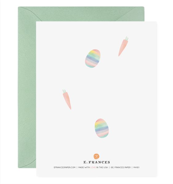 Egg + Carrot Easter Card