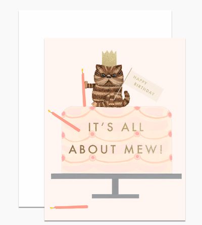 It's All About Mew Birthday Card