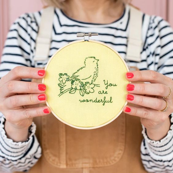 You are Wonderful Hoop Embroidery Kit